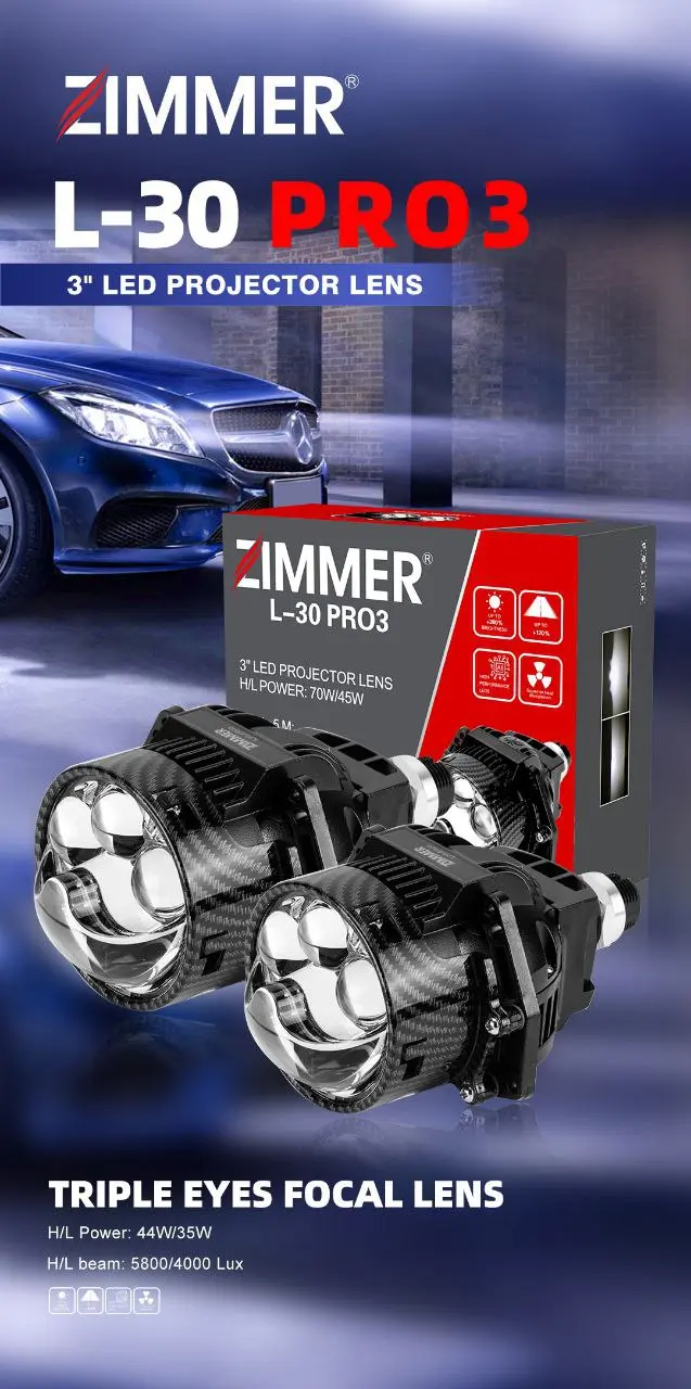 لنز سه چشم LED زیمر L30-PRO3